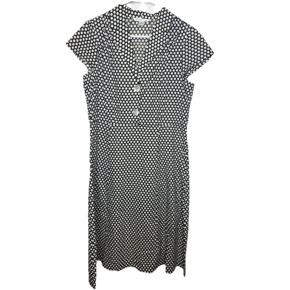 April Cornell Polka Dot Midi Dress M Vintage Romantic Parisian Cottagecore